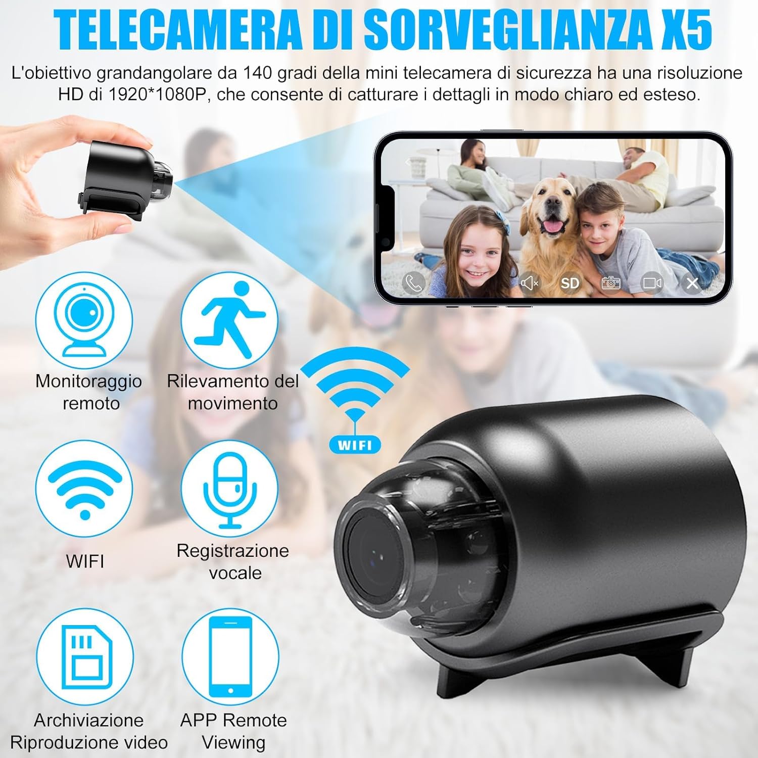 Mini Telecamera Invisibile